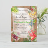 口に水を入れる熱帯果実 招待状 (スタンド正面)