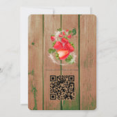 口に水を入れる熱帯果実 招待状 (裏面)