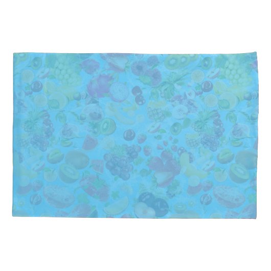 口に水を入れる熱帯果実 枕カバー (裏面)