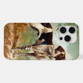 口に鳥をくわえた猟犬 iPhoneケース (裏面横)