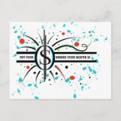 口の中に金を入れて引用文 ポストカード (正面)