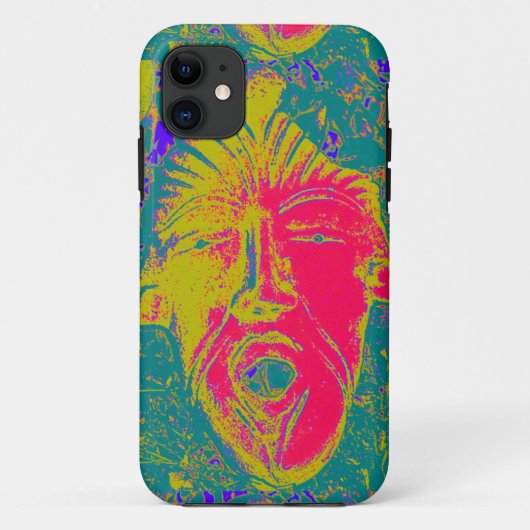 口の中を開けるマスクケース Case-Mate iPhoneケース (裏面)