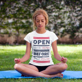 口の前で心を開く Tシャツ