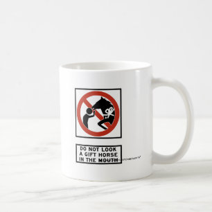 口の印の贈り物を見ないで下さい コーヒーマグカップ