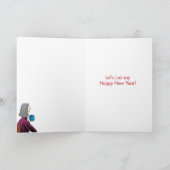 口の新年の冗談カードの足 シーズンカード (内部)