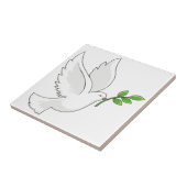 口の枝との鳩の飛行 タイル (側面)