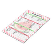 口の水やりをするスイカの食料品一覧 ノートパッド (アングル)