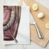 口の解剖学 キッチンタオル (四つ折り)