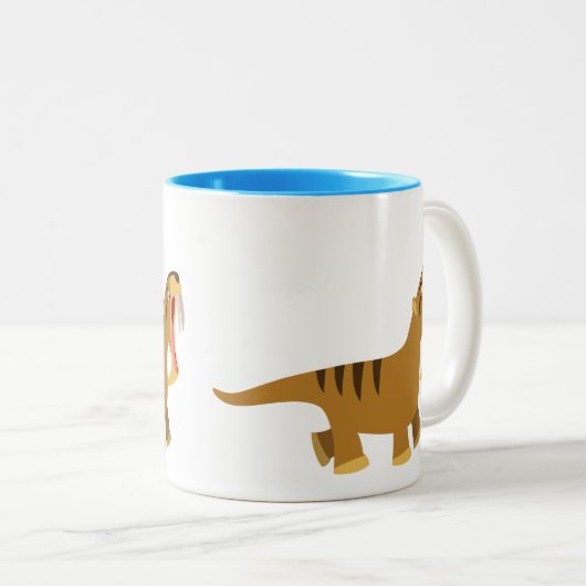 口のThylacosmilusのかわいい大きく開いたマグ ツートーンマグカップ (正面右)