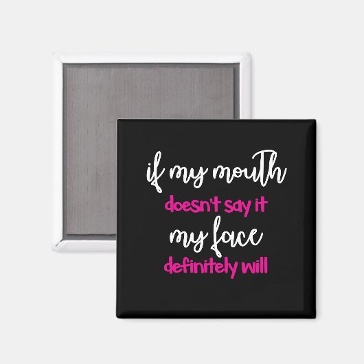 口は言わない – 顔は マグネット (正面/裏面)