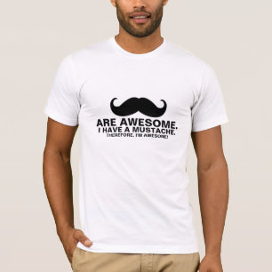 口ひおもしろいげのTシャツの口ひげ素晴らしは Tシャツ