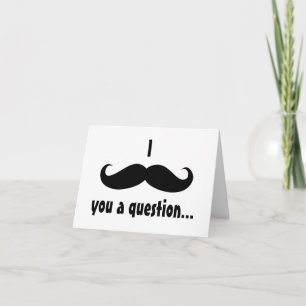 口ひげおもしろいひげ顔の髪 カード
