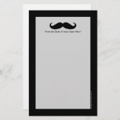 口ひげおもしろいひげ顔の髪 便箋 (正面/裏面)