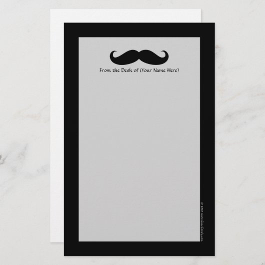 口ひげおもしろいひげ顔の髪 便箋 (正面/裏面)