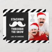 口ひげおもしろいカスタマイズ式祝日挨拶カード シーズンカード (正面/裏面)