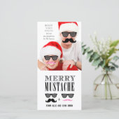 口ひげおもしろいサングラスクリスマス シーズンカード (スタンド正面)