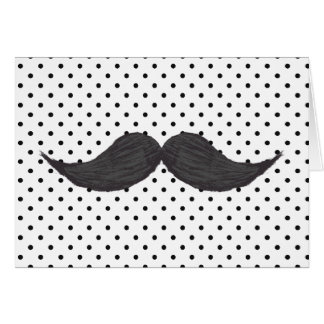 口ひげおもしろいスケッチと黒水玉模様