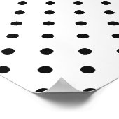 口ひげおもしろいスケッチと黒水玉模様 ポスター (角)