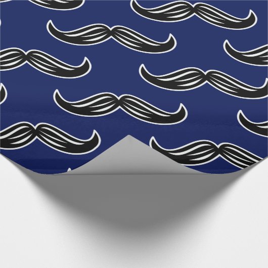 口ひげおもしろいバーバーバーショップパパ ラッピングペーパー (角)