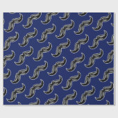 口ひげおもしろいバーバーバーショップパパ ラッピングペーパー (フラット)