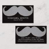 口ひげおもしろいメタル穴 名刺 (正面/裏面)