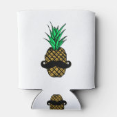 口ひげおもしろい付き熱帯性パイナップル 缶クーラー (裏面)