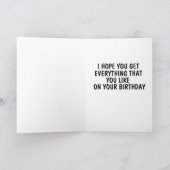 口ひげおもしろい誕生日カード カード (内部)