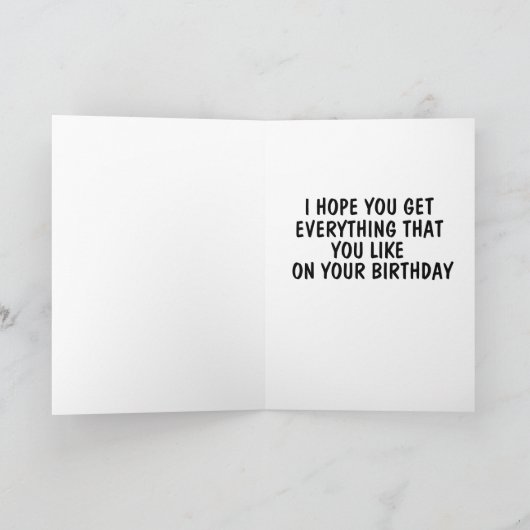 口ひげおもしろい誕生日カード カード (内部)