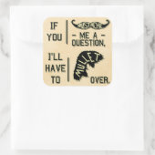 口ひげおもしろい質問マレー冗談プン スクエアシール (バッグ)