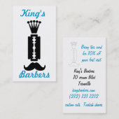 口ひげおよびかみそりのテーマの名刺 割引カード (正面/裏面)