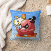 口ひげおよびSeigaihaのおもしろいで邪悪なタコ クッション (ブランケット)