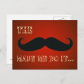 口ひげが私にやらせたはがきおもしろい ポストカード (正面/裏面)