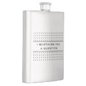 口ひげで質問モダンストライプする フラスク (右)