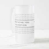 口ひげで質問モダンストライプする フロストグラスビールジョッキ (正面左)