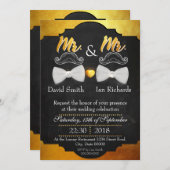 口ひげとおじぎ 招待状 (正面/裏面)