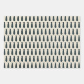 口ひげとタイのヒップスター柄トレンディーメンズ ラッピングペーパーシート (正面3)