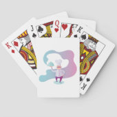 口ひげとトレイで笑顔のシェフ トランプ (裏面)