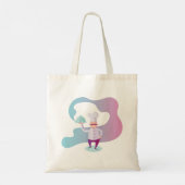 口ひげとトレイで笑顔のシェフ トートバッグ (裏面)