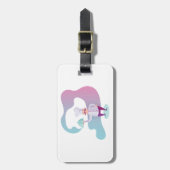 口ひげとトレイで笑顔のシェフ ラゲッジタグ (正面縦)