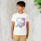 口ひげとトレイで笑顔のシェフ Tシャツ