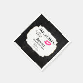 口ひげと唇そしてミセス – 記念日 スタンダードカクテルナプキン (角)