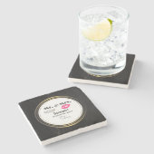 口ひげと唇そしてミセス – 記念日 ストーンコースター (横)