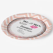 口ひげと唇そしてミセス – 記念日 ペーパープレート (アングル)