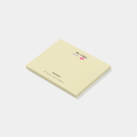 口ひげと唇そしてミセス – 記念日 ポストイット (アングル)