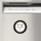 口ひげと唇とミセス・ブラック&金ゴールド結婚ズ マグネット (インサイチュ (食洗機))