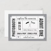 口ひげと唇のプロップスフォトブースチケット 招待状 (正面/裏面)