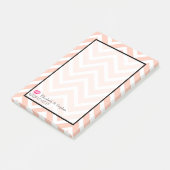 口ひげと唇の桃のシェブロン結婚ズ ポストイット (アングル)