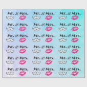 口ひげと唇ミセス・パターン ラッピングペーパー (フラット)