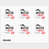 口ひげと唇、ミスターまたは赤恋しく思ちゃんのシャワー スクエアシール (シート)