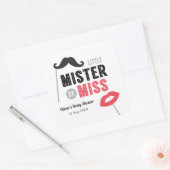 口ひげと唇、ミスターまたは赤恋しく思ちゃんのシャワー スクエアシール (封筒)